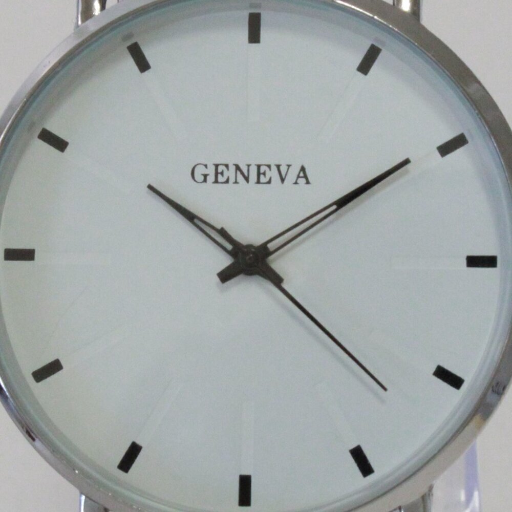 Men's Minimalist Fashion Watch Silver Case White Dial Brown Strap 40mm - Picture 14 of 14